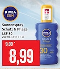 Sonnenspray Schutz & Pflege LSF 30 im Angebot bei Kaufhaus Stolz in Schwerin Sonnenspray Schutz & Pflege LSF 30 Angebote von NIVEA SUN bei Kaufhaus Stolz Schwerin für 8,99 €