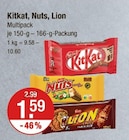 Kitkat, Nuts, Lion von Nestlé im aktuellen V-Markt Prospekt für 1,59 €