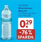 Mineralwasser Naturell von Quellbrunn im aktuellen ALDI SÜD Prospekt für 0,29 €