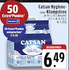 Catsan Hygiene- oder Klumpstreu Angebote von CATSAN bei EDEKA Bergheim für 6,49 €