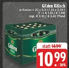 Kölsch im Angebot bei E center in Bergheim Kölsch Angebote von Gilden bei E center Bergheim für 10,99 €