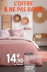 PARURE HOUSSE DE COUETTE 2 PERSONNES ET 2 TAIES D'OREILLER LÉA - DOMÉDIA en promo chez Intermarché Le Cannet à 14,90 €