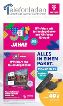 Telefonladen Duderstadt Prospekt 30 JAHRE mit  Seiten in Rhumspringe und Umgebung