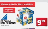 3D Puzzle-Ball Pokémon im E center Prospekt 3D Puzzle-Ball Pokémon von Ravensburger im aktuellen E center Prospekt für 9,99 €