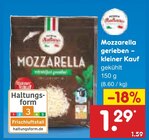 Aktuelles Mozzarella gerieben – kleiner Kauf Angebot bei Netto Marken-Discount in Bielefeld ab 1,29 €