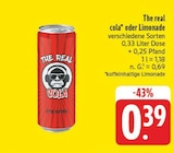 The real cola oder Limonade bei nah und gut im Freihung Prospekt für 0,39 €