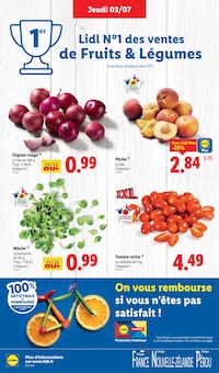 Catalogue Lidl de la semaine "Champions de la fraicheur !" avec 2 pages, valide du 03/07/2025 au 09/07/2025 pour Clermont-Ferrand et alentours Prospectus Lidl de la semaine "Champions de la fraicheur !" avec 2 pages, valide du 03/07/2025 au 09/07/2025 pour Clermont-Ferrand et alentours