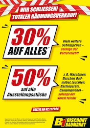 B1 Discount Baumarkt Prospekt mit 2 Seiten (Eisenach)