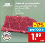 Hüftsteak vom Jungbullen Angebote von Gut Ponholz bei Netto Marken-Discount Hemer für 1,89 €