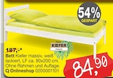 Bett im Angebot bei Opti-Wohnwelt in Schorndorf Bett Angebote von Kiefer bei Opti-Wohnwelt Schorndorf für 84,90 €