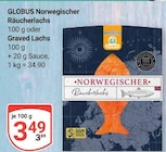 Aktuelles Norwegischer Räucherlachs Angebot bei GLOBUS in Duisburg ab 3,49 €