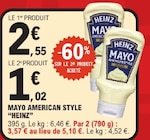 Mayo American Style - HEINZ en promo chez E.Leclerc Mayo American Style - HEINZ dans le catalogue E.Leclerc