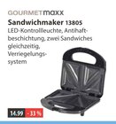 Sandwichmaker von GOURMETmaxx im aktuellen V-Markt Prospekt für 14,99 €