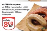 Wurstpaket Angebote von Globus bei GLOBUS Leipzig für 8,00 €