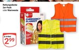 Aktuelle Warnweste Angebote bei GLOBUS in Wiesbaden Aktuelles Rettungsdecke Angebot bei GLOBUS in Wiesbaden ab 2,99 €