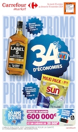 Prospectus Carrefour Market, "34% D'ÉCONOMIES",  pages, 29/10/2024 - 10/11/2024