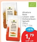 Rote Linsen-Spirelli von Alnatura für 1,79 € bei budni im Angebot Rote Linsen-Spirelli von Alnatura im aktuellen budni Prospekt