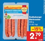Aktuelle Mettwurst Angebote bei Netto Marken-Discount in Berlin Aktuelles Radbeberger Bierknacker Angebot bei Netto Marken-Discount in Berlin ab 2,79 €