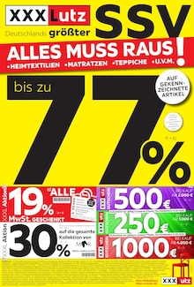 Aktueller XXXLutz Möbelhäuser Prospekt (Heimsheim, 1 Seite zum blättern XXXLutz Möbelhäuser Prospekt ALLES MUSS RAUS! mit 1 Seite