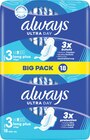 Binden im dm-drogerie markt Prospekt Ultra-Binden Day Long Plus 3 mit Flügeln, Big Pack von always im aktuellen dm-drogerie markt Prospekt für 3,45 €