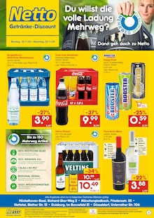 Cola im Netto Marken-Discount Prospekt "DER ORT, AN DEM DU IMMER AUSGEZEICHNETE PREISE FINDEST." mit 2 Seiten (Ratingen)