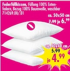 Federfüllkissen ca. 40x40 cm für 4,99 € bei SB Möbel Boss im Angebot Federfüllkissen ca. 40x40 cm im aktuellen SB Möbel Boss Prospekt