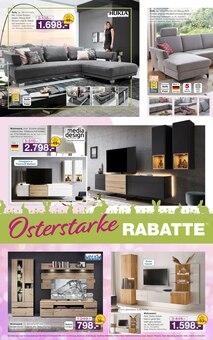 Wohnwand im Möbel Inhofer Prospekt "Osterstarke Rabatte" mit 10 Seiten (Ingolstadt)