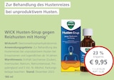 Husten-Sirup gegen Reizhusten mit Honig Angebote von WICK bei LINDA Löhne für 9,95 €