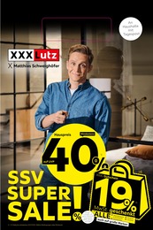 XXXLutz Möbelhäuser Prospekt für Hebertsfelden mit 8 Seiten XXXLutz Möbelhäuser Prospekt für Hebertsfelden: "SSV SUPER SALE!", 8 Seiten, 27.06.2022 - 19.07.2022