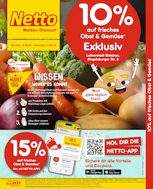 Aktueller Netto Marken-Discount Eisleben (Lutherstadt) Prospekt Netto Marken-Discount Eisleben (Lutherstadt) Prospekt "10% auf frisches Obst & Gemüse" mit 2 Seiten