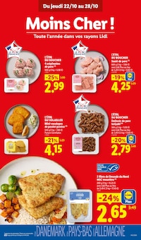 Promotion Gambas dans le prospectus Lidl, valable du 22/10/2026 au 28/10/2026 Promo Gambas dans le catalogue Lidl du moment à la page 11