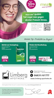 Aktueller mea - meine apotheke Prospekt "Unsere August-Angebote" Seite 1 von 4 Seiten für Wallerfangen