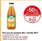 Pur jus de pomme Bio - Jardin Bio à 3,89 € dans le catalogue Monoprix
