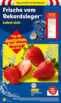 Erdbeeren im Lidl Prospekt "LIDL LOHNT SICH" mit 66 Seiten (Aachen)