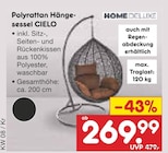 Polyrattan Hängesessel CIELO Angebote von HOME DELUXE bei Netto Marken-Discount Mülheim für 269,99 €