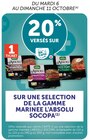 Promo 20% versés sur ma carte u sur une selection de la gamme marinee l'absolu à  dans le catalogue U Express à Pleaux