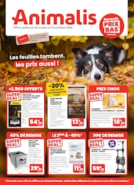Prix et réduction Croquettes Chien dans le prospectus Animalis en cours Offre Croquettes Chien dans le catalogue Animalis du moment à la page 1