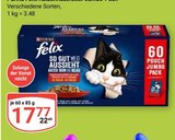 Katzenfutter Jumbo Pack im Angebot bei GLOBUS in Amberg Katzenfutter Jumbo Pack Angebote von Purina Felix bei GLOBUS Amberg für 17,77 €