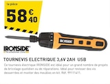 Promo TOURNEVIS ELECTRIQUE 3,6V 2AH USB à 58,40 € dans le catalogue Tout Faire à Marcellaz-Albanais