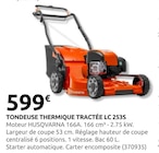 Tondeuse thermique tractée LC 253S - HUSQVARNA - Rural Master à Colomiers Tondeuse thermique tractée LC 253S - HUSQVARNA en promo chez Rural Master Colomiers à 599,00 €