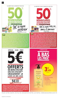 Prospectus Intermarché à Roncherolles-sur-le-Vivier, "50% REMBOURSÉS EN BONS D'ACHAT SUR TOUT LE RAYON ENTRETIEN", 42 pages de promos valables du 14/05/2024 au 26/05/2024