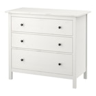 Kommode mit 3 Schubladen weiß gebeizt Angebote von HEMNES bei IKEA Kleve für 179,00 €