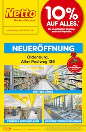 Netto Marken-Discount Prospekt für Oldenburg: "Neueröffnung - 10% AUF ALLES", 6 Seiten, 14.10.2025 - 18.10.2025