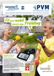 Aktueller PVM GmbH  Patienten Versorgung Management Prospekt mit Blutdruckmessgerät, "Fit und mobil durch den Frühling", Seite 1