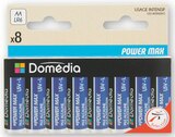 PILES ALCALINES POWERMAX LR6X8 - DOMÉDIA en promo chez Intermarché PILES ALCALINES POWERMAX LR6X8 - DOMÉDIA dans le catalogue Intermarché