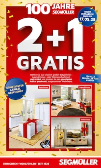 Segmüller Prospekt 2+1 gratis mit 8 Seiten
