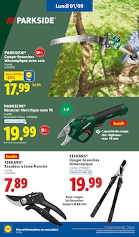 Promotion Fiskars dans le prospectus Lidl, valable du 28/08/2025 au 03/09/2025 Promo Fiskars dans le catalogue Lidl du moment à la page 61
