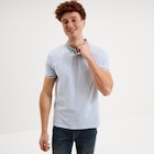 Polo slim manches courtes stretch blanc homme en promo chez La Halle Asnières-sur-Seine à 12,59 €