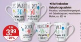 Aktuelles Kaffeebecher Geburtstagszahl Angebot bei V-Markt in Augsburg ab 3,99 €