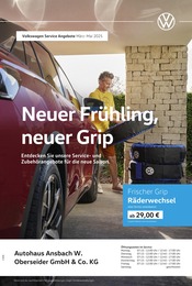 Aktueller Volkswagen Prospekt mit Rucksack, "Neuer Frühling, neuer Grip", Seite 1